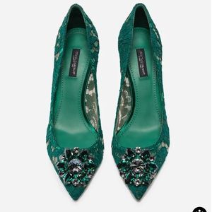 Dolce and Gabbana green shoes